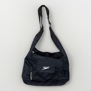 Vintage Speedo Y2K Nylon Hobo Shoulder Sling Bag Mesh Pocket Pool Gym Swim Tote